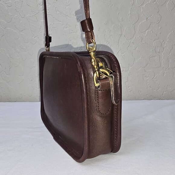 Vintage Coach Carnival 9925 Milk Chocolate Brown Leather Crossbody Shoulder Bag - Picture 7 of 14